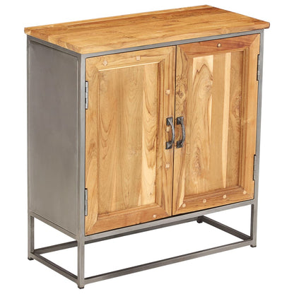 Sideboard Brown and Grey Recycled Teak and Steel Medium Sideboard
