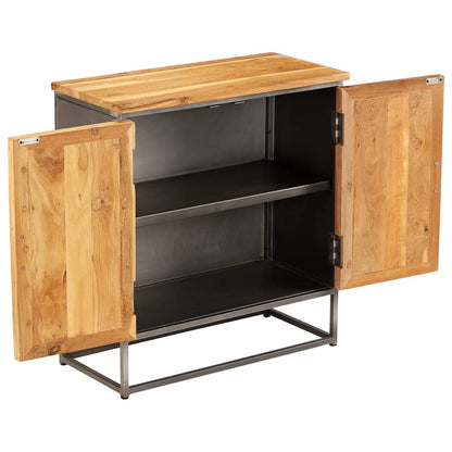 Sideboard Brown and Grey Recycled Teak and Steel Medium Sideboard
