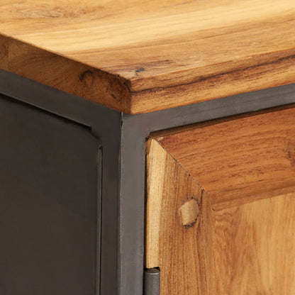 Sideboard Brown and Grey Recycled Teak and Steel Medium Sideboard