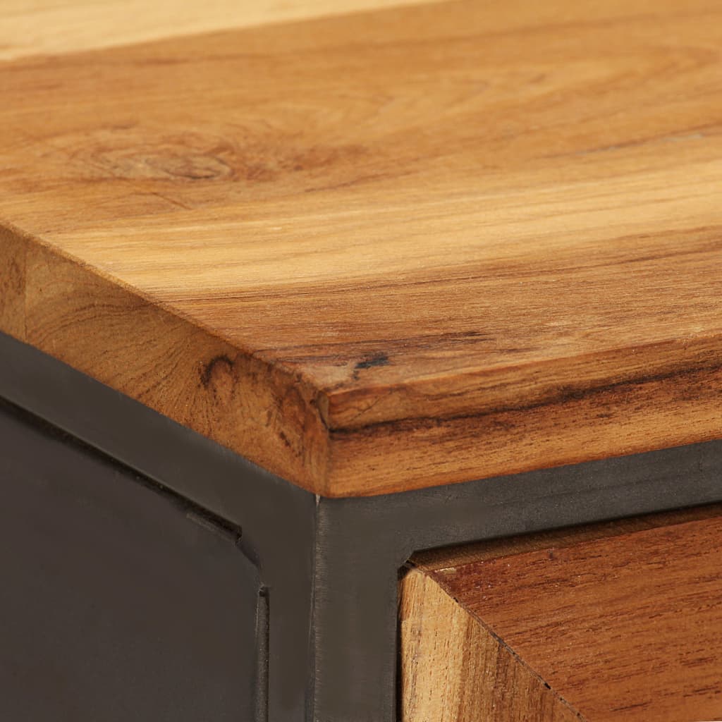 Sideboard Brown and Grey Recycled Teak and Steel Medium Sideboard