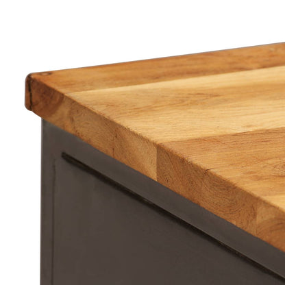 Sideboard Brown and Grey Recycled Teak and Steel Medium Sideboard