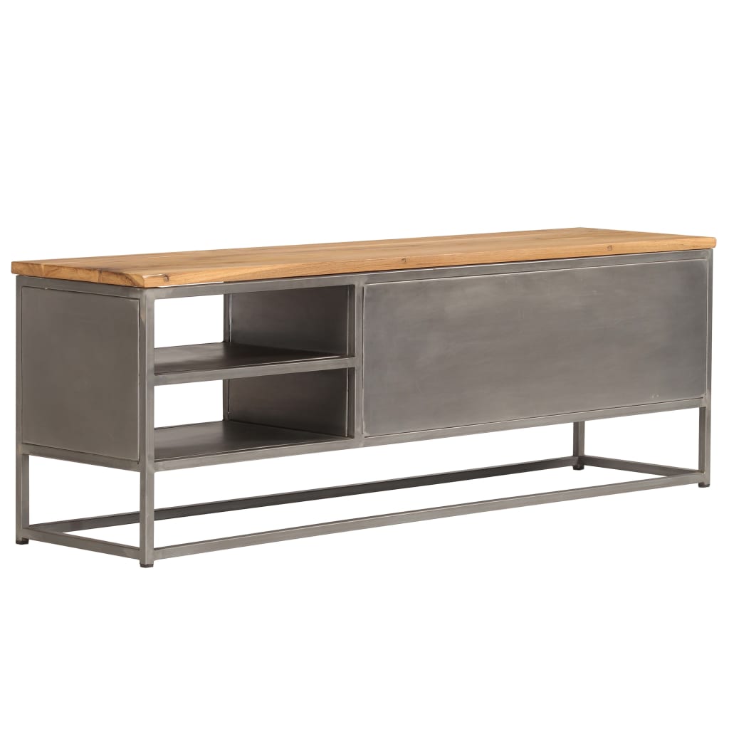 TV Cabinet Recycled Teak Recycled Teak and Steel Medium