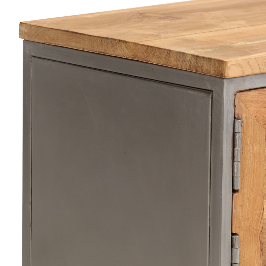 TV Cabinet Recycled Teak Recycled Teak and Steel Medium
