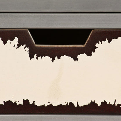 Sideboard Natural Mango Wood With Steel Accents