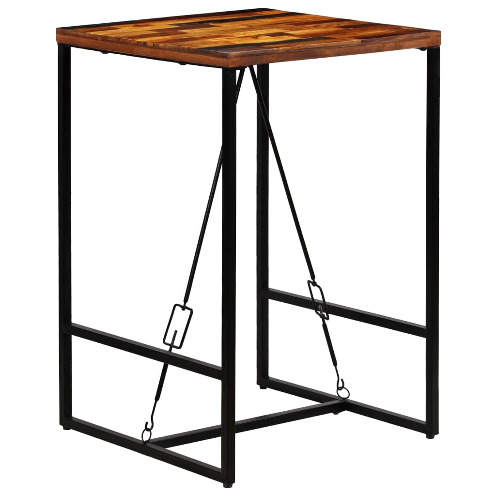 Bar Table Solid Reclaimed Wood 27.6"x27.6"x41.7"