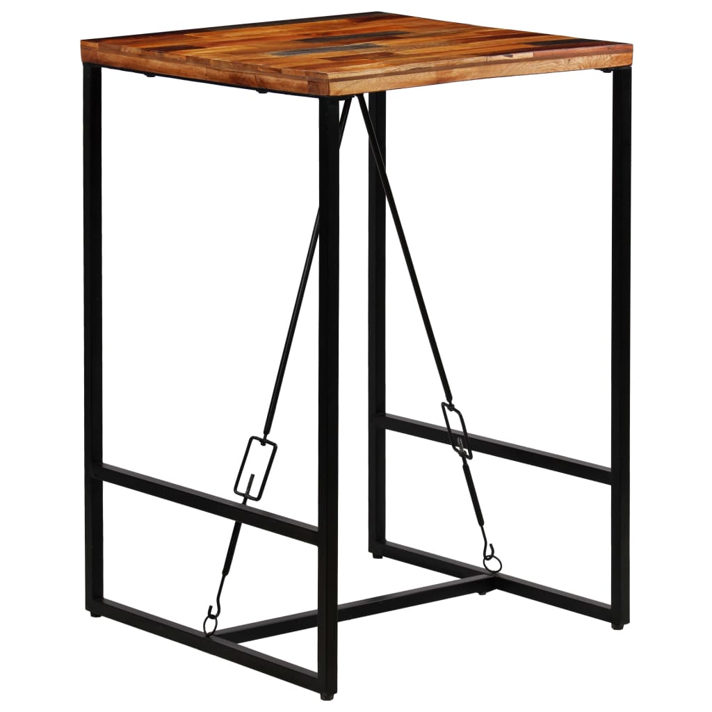 Bar Table Solid Reclaimed Wood 27.6"x27.6"x41.7"