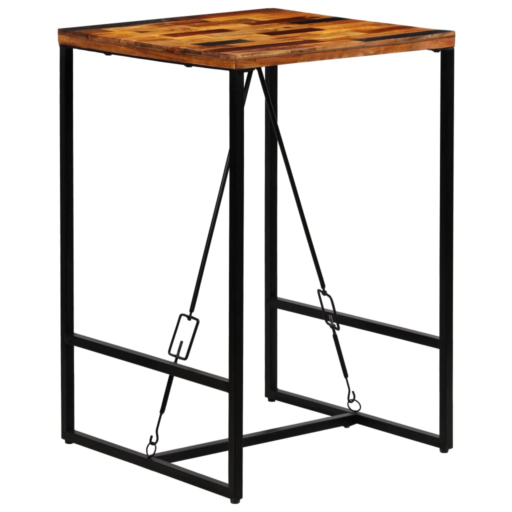 Bar Table Solid Reclaimed Wood 27.6"x27.6"x41.7"