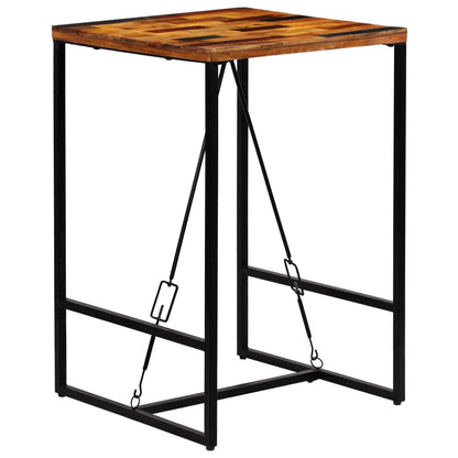 Bar Table Solid Reclaimed Wood 27.6"x27.6"x41.7"