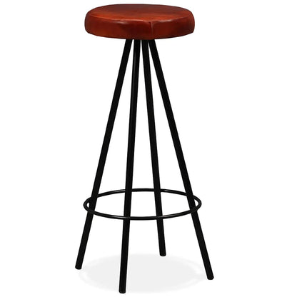 Bar Set Brown and Black Solid Reclaimed Wood Industrial Durable