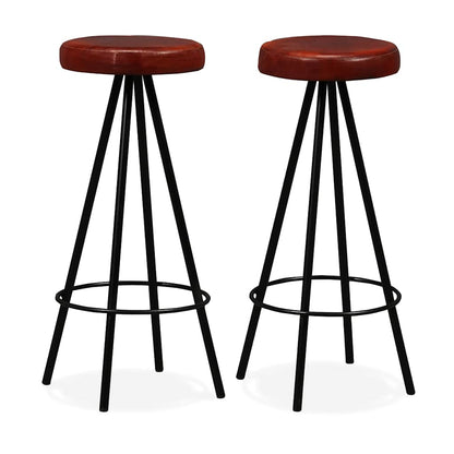 Bar Set Brown and Black Solid Reclaimed Wood Industrial Durable