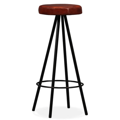 Bar Set Brown and Black Solid Reclaimed Wood Industrial Durable