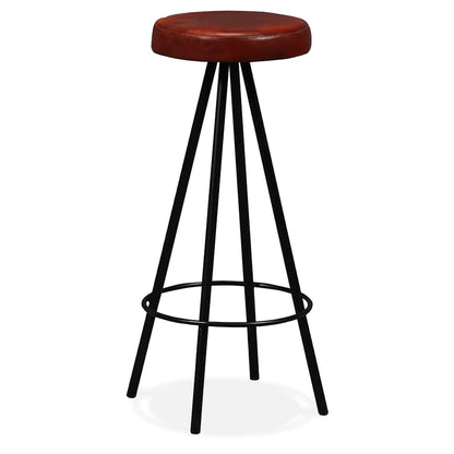 Bar Set Brown and Black Solid Reclaimed Wood Industrial Durable