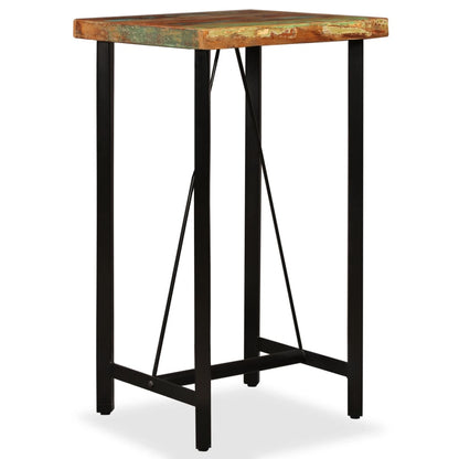Bar Set Varied natural wood shades from reclaimed wood