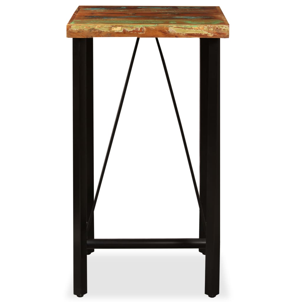 Bar Set Varied natural wood shades from reclaimed wood