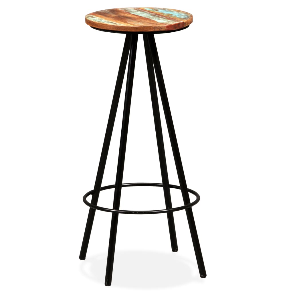 Bar Set Varied natural wood shades from reclaimed wood