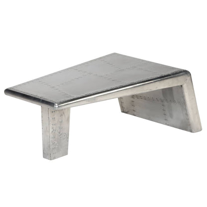 Coffee Table Silver Aluminum Industrial Coffee Table
