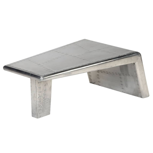 Coffee Table Silver Aluminum Industrial Coffee Table