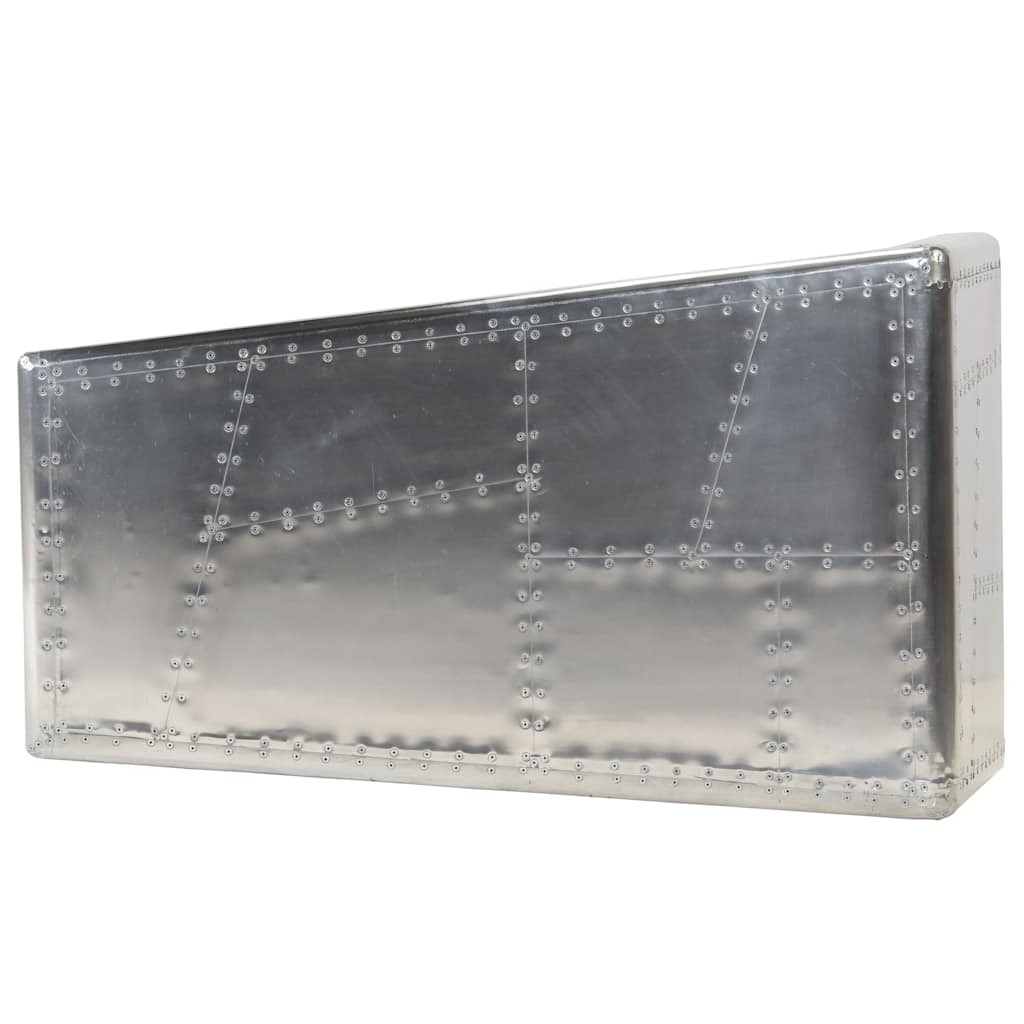 Coffee Table Silver Aluminum Industrial Coffee Table
