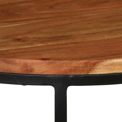 Coffee Table Set of 3 Various wood tones Acacia wood and steel