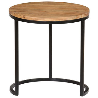 Coffee Table Set of 3 Various wood tones Acacia wood and steel