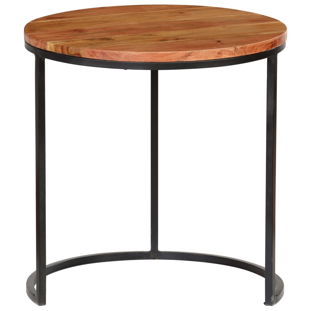 Coffee Table Set of 3 Various wood tones Acacia wood and steel