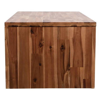 Coffee Table Brown, Black, White Solid acacia wood, MDF