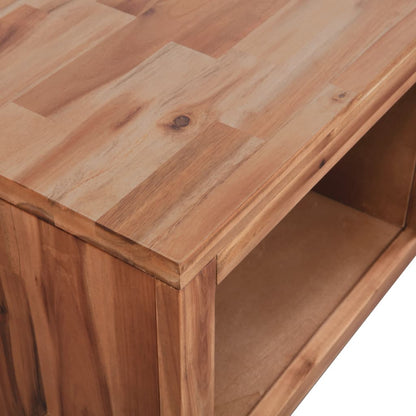 Coffee Table Brown, Black, White Solid acacia wood, MDF