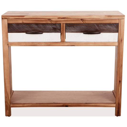 Console Table Natural Wood Solid Acacia Wood Medium Console Table