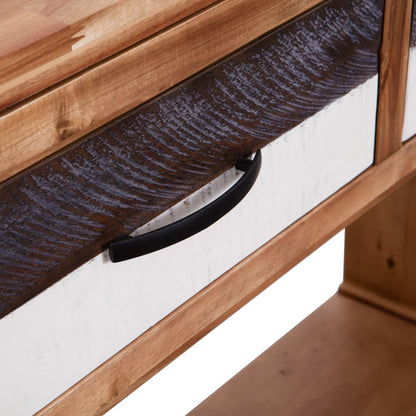 Console Table Natural Wood Solid Acacia Wood Medium Console Table