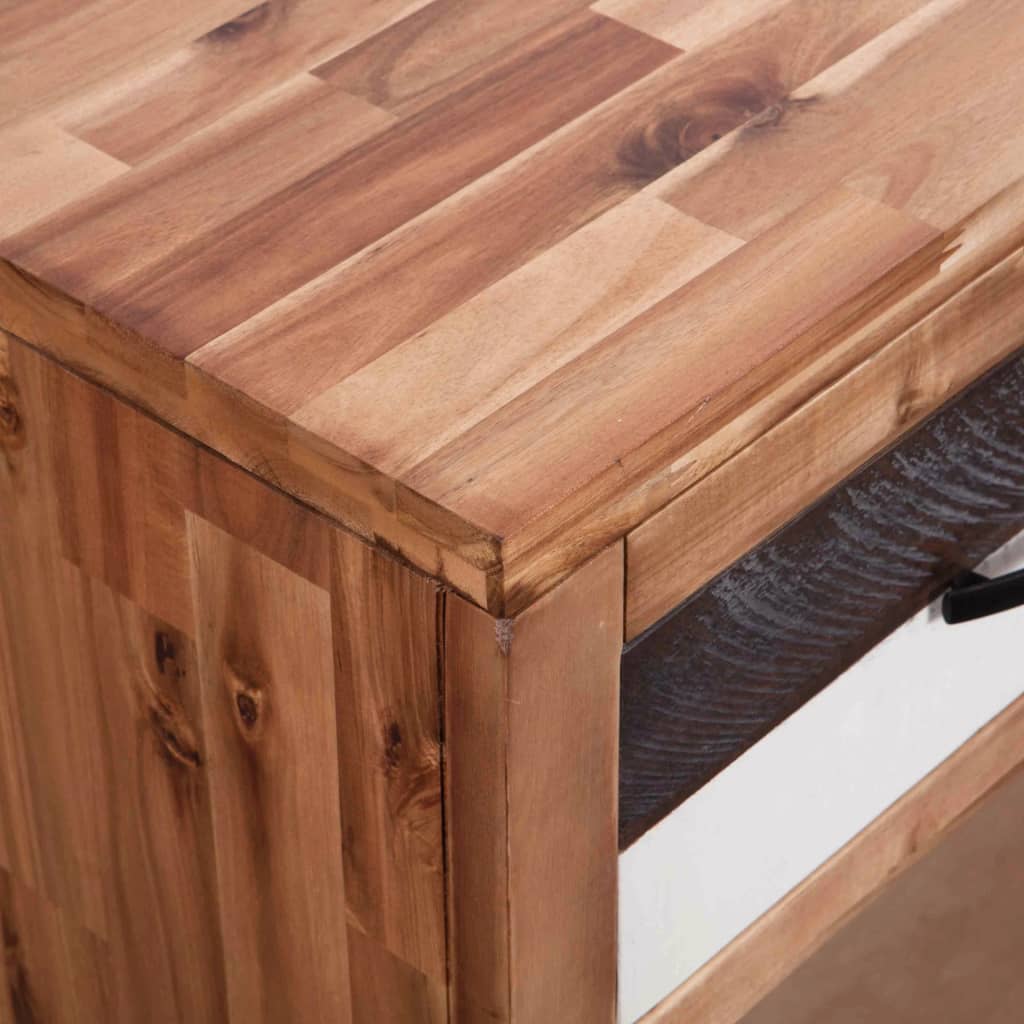 Console Table Natural Wood Solid Acacia Wood Medium Console Table