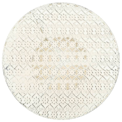 Table White Metal Small Bistro Table Round Vintage