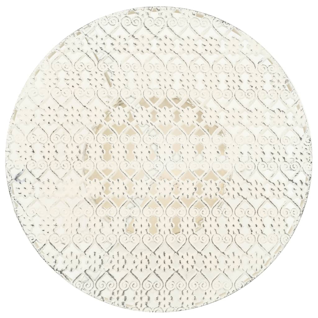 Table White Metal Small Bistro Table Round Vintage