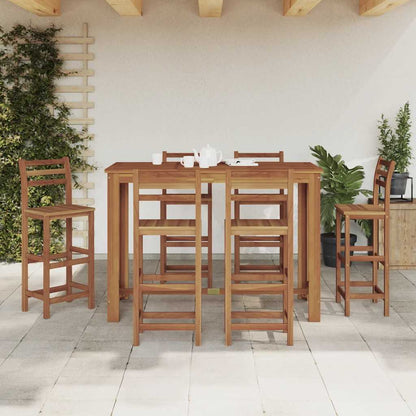 Bar Table Natural wood Solid acacia wood 59.1x27.6x41.3 in