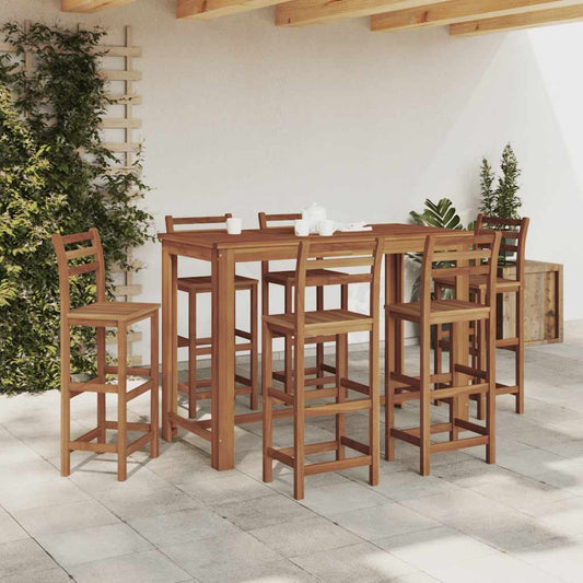 Bar Table Natural wood Solid acacia wood 59.1x27.6x41.3 in