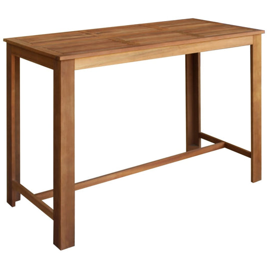 Bar Table and Chair Brown Solid acacia wood with oil finish Durable