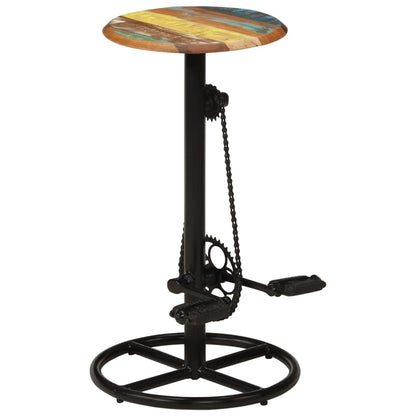 Bar Chair Set of 2 Multicolor top with black steel frame