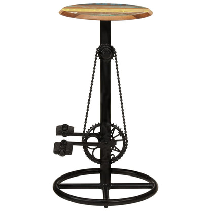 Bar Chair Set of 2 Multicolor top with black steel frame