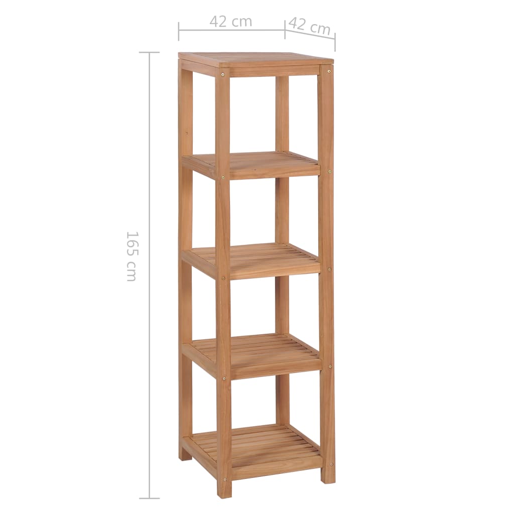 Storage Rack Natural Teak Solid Teak Wood Tall Storage Rack