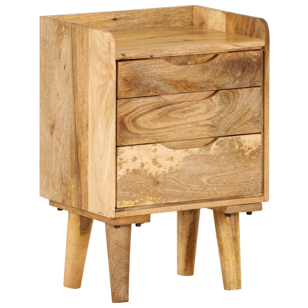Bedside Cabinet Various shades of brown from natural mango wood