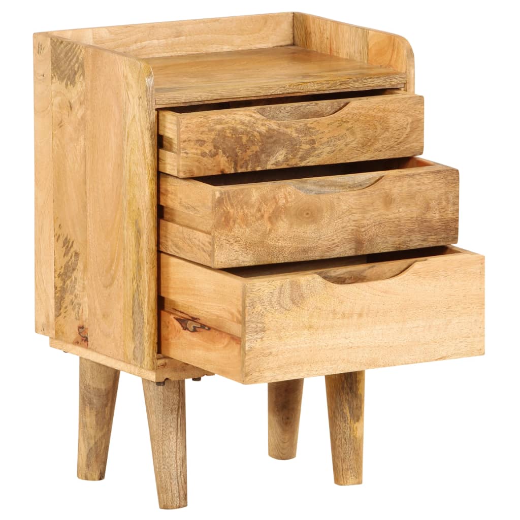 Bedside Cabinet Various shades of brown from natural mango wood