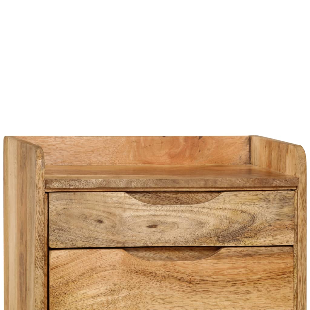 Bedside Cabinet Various shades of brown from natural mango wood