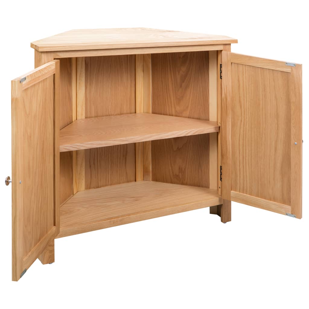 Corner Cabinet Brown Solid oak and MDF with oak veneer