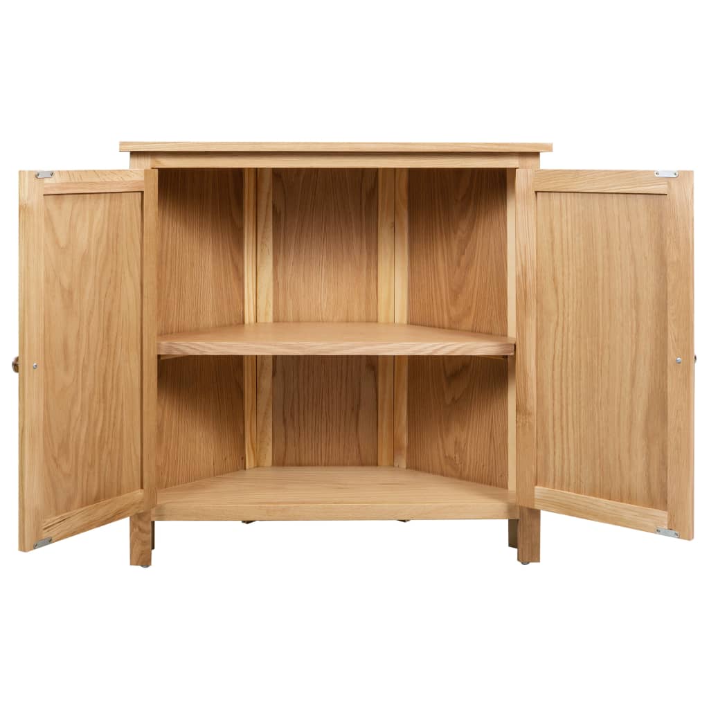Corner Cabinet Brown Solid oak and MDF with oak veneer