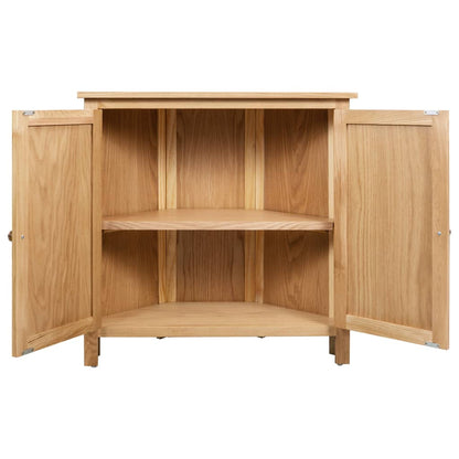 Corner Cabinet Brown Solid oak and MDF with oak veneer