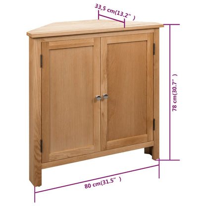 Corner Cabinet Brown Solid oak and MDF with oak veneer