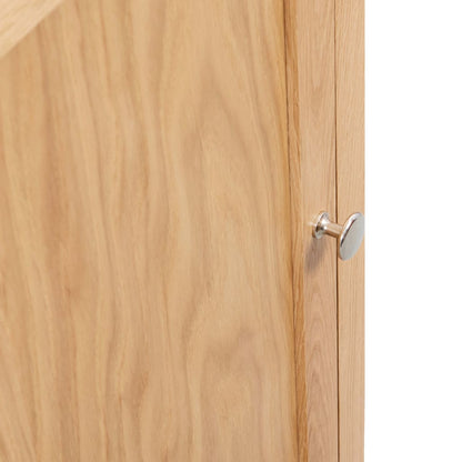 Corner Cabinet Brown Solid Oak Wood Compact Corner Cabinet
