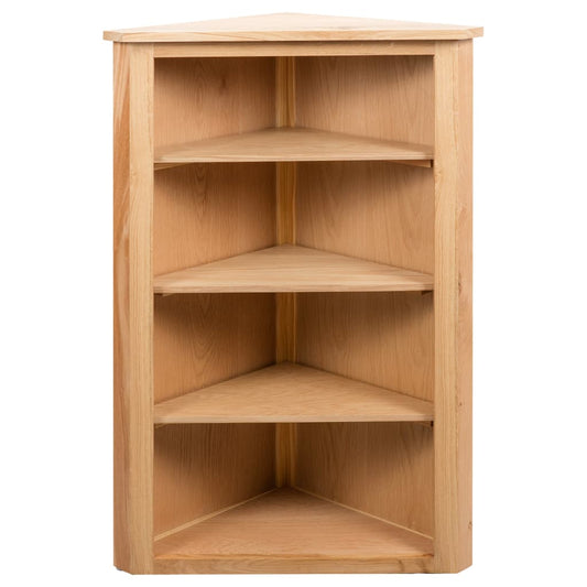 Corner Shelf Brown Solid oak and MDF with oak veneer