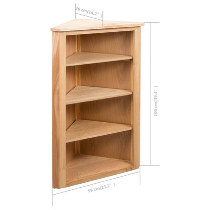 Corner Shelf Brown Solid oak and MDF with oak veneer