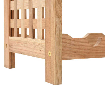 Wine Rack for 25 Bottles Solid Walnut Wood 24.8"x9.8"x28.7"