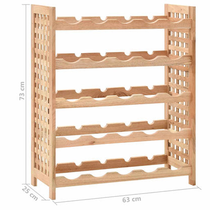 Wine Rack for 25 Bottles Solid Walnut Wood 24.8"x9.8"x28.7"